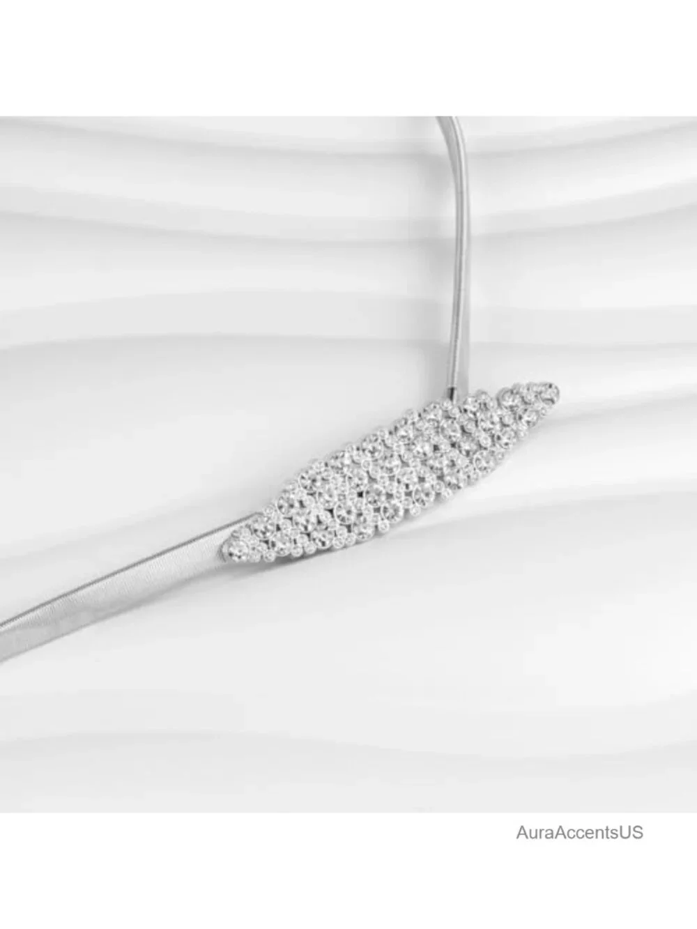 Metal Skinny Stretch Waist Belt - Elastic Chain Belt for Dresses